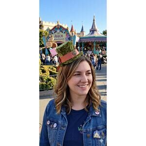 Disney Parks Alice In Wonderland Johnny Depp Mad Hatter Cameo Velvet Top Hat